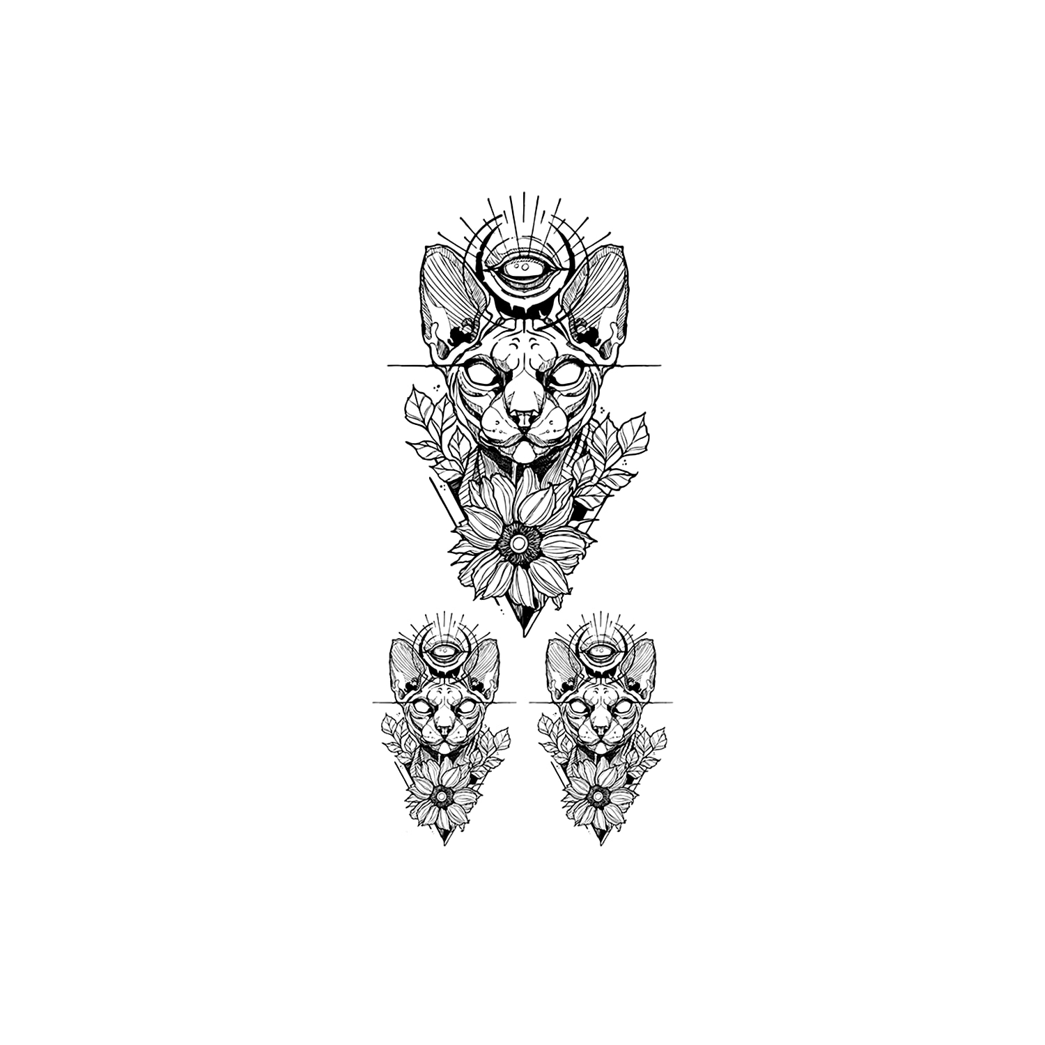 Egyptian Cat Flower Single Eye