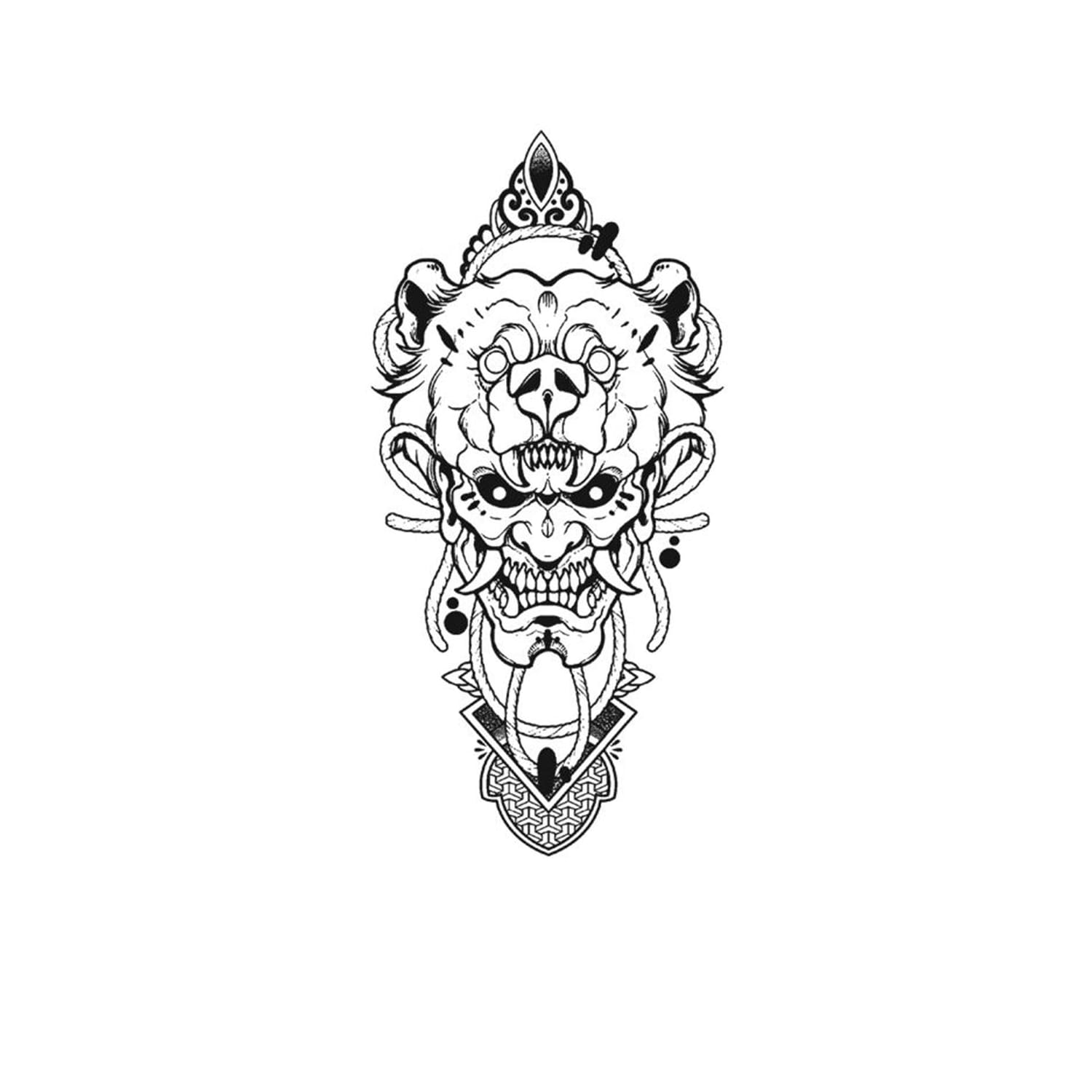 Abstract Ghost Face Head - K390