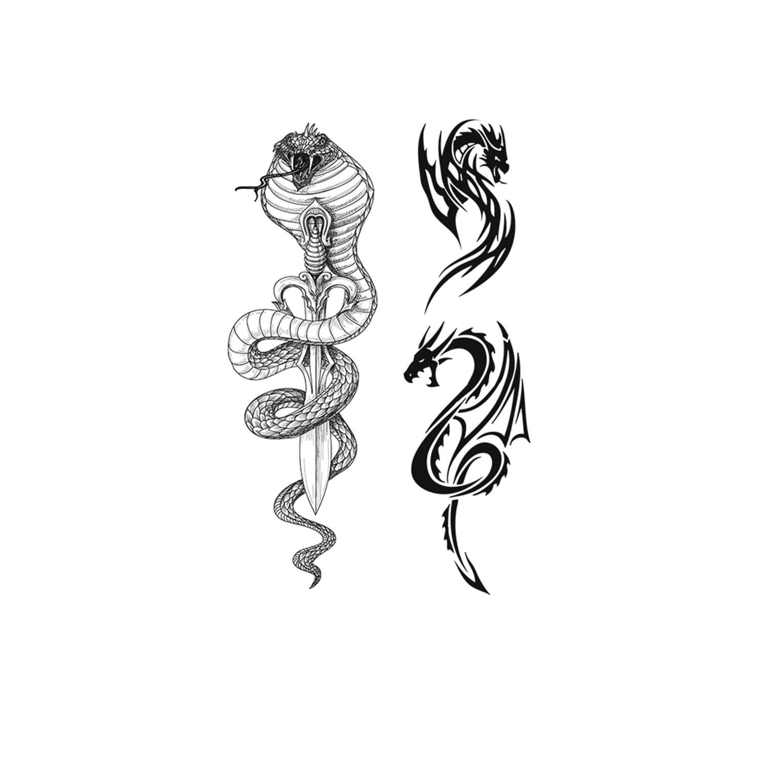 2 Dragons, Snake And Sword - K640