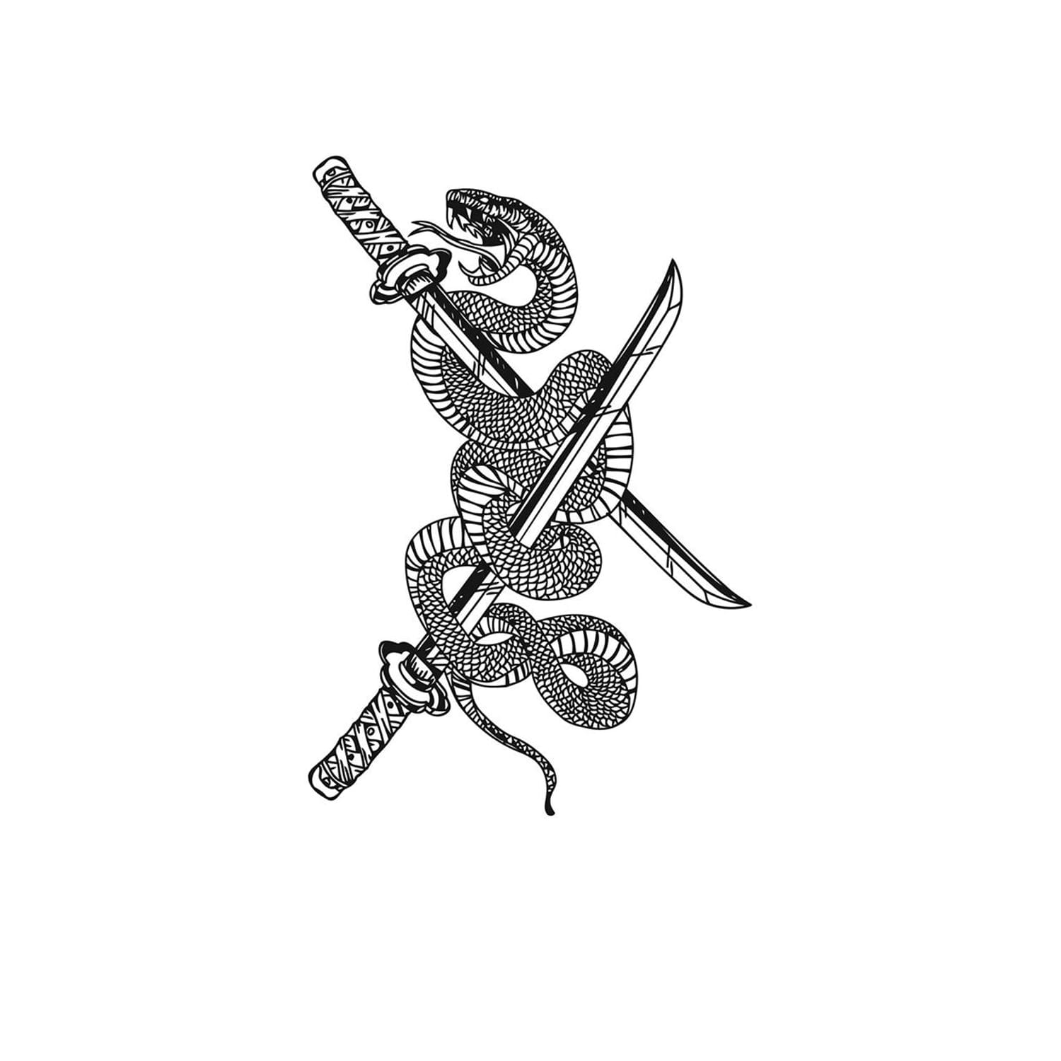 Double Swords And Snake - K573